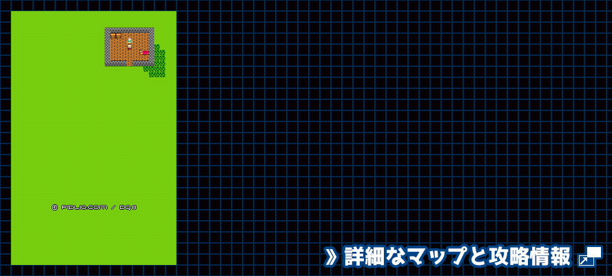グリンラッドの老人の家の簡易マップ画像 / FC版ドラゴンクエスト3攻略 ─ pidlio.com