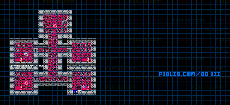 ほこらの牢獄のマップ画像 / FC版ドラゴンクエストIII攻略 ─ pidlio.com