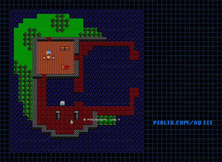 ラダトーム西の港のマップ画像 / FC版ドラゴンクエストIII攻略 ─ pidlio.com