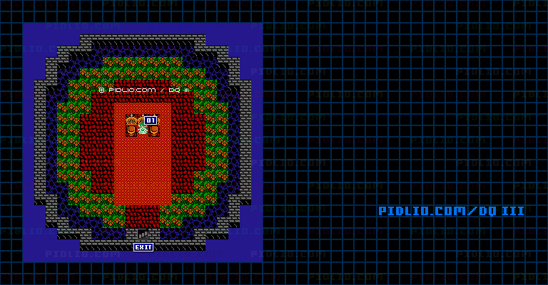 精霊のほこらのマップ画像 / FC版ドラゴンクエストIII攻略 ─ pidlio.com