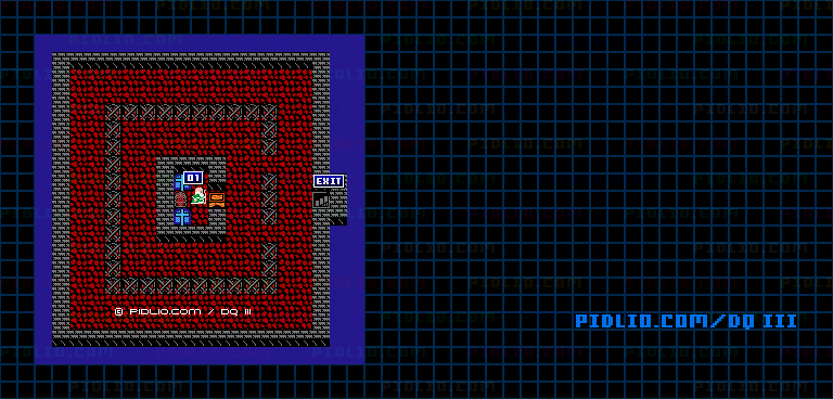 聖なるほこらのマップ画像 / FC版ドラゴンクエストIII攻略 ─ pidlio.com