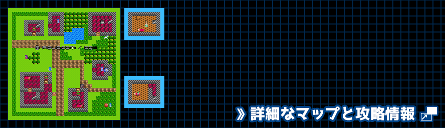 レーべの村の簡易マップ画像 / FC版ドラゴンクエスト3攻略 ─ pidlio.com