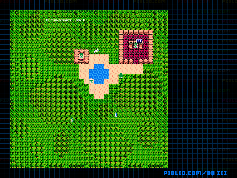 エルフの隠れ里のマップ画像 / FC版ドラゴンクエストIII攻略 ─ pidlio.com