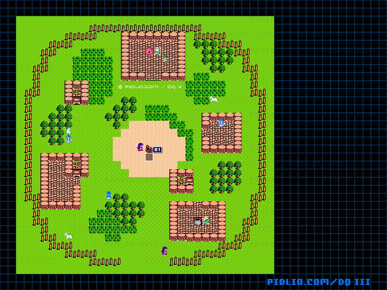 スーの村のマップ画像 ／ FC版ドラゴンクエストIII攻略 ─ pidlio.com