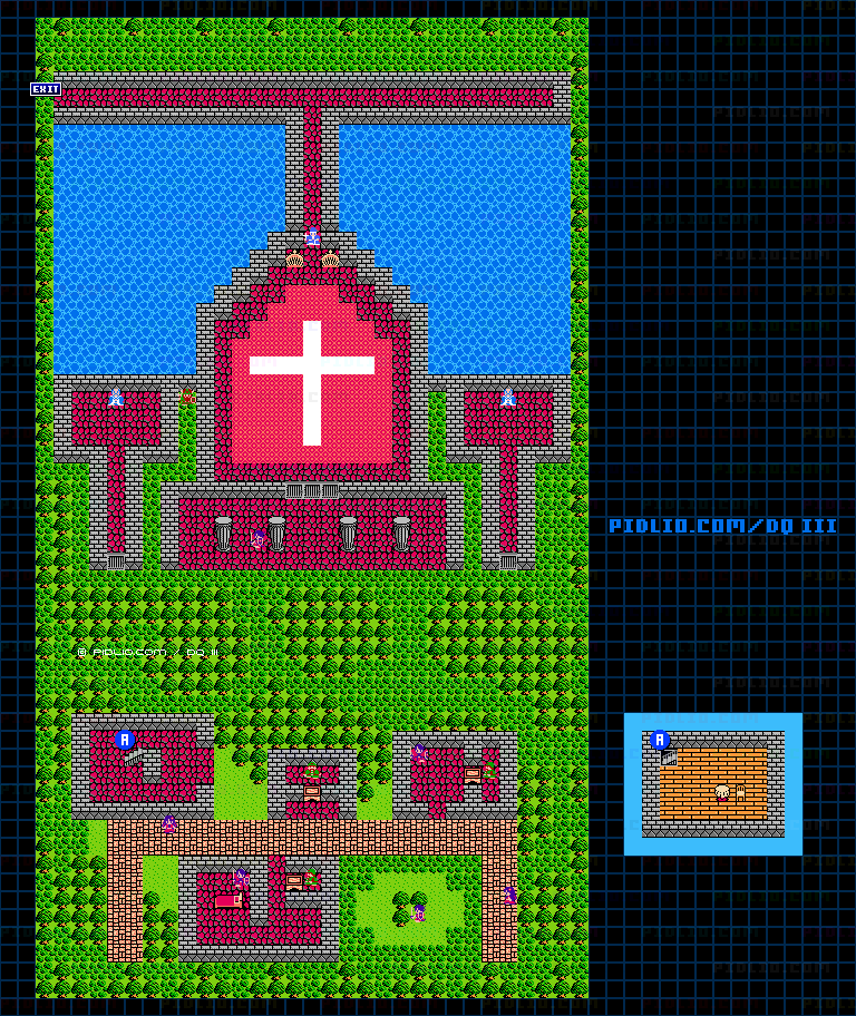 ランシールの村のマップ画像 / FC版ドラゴンクエストIII攻略 ─ pidlio.com