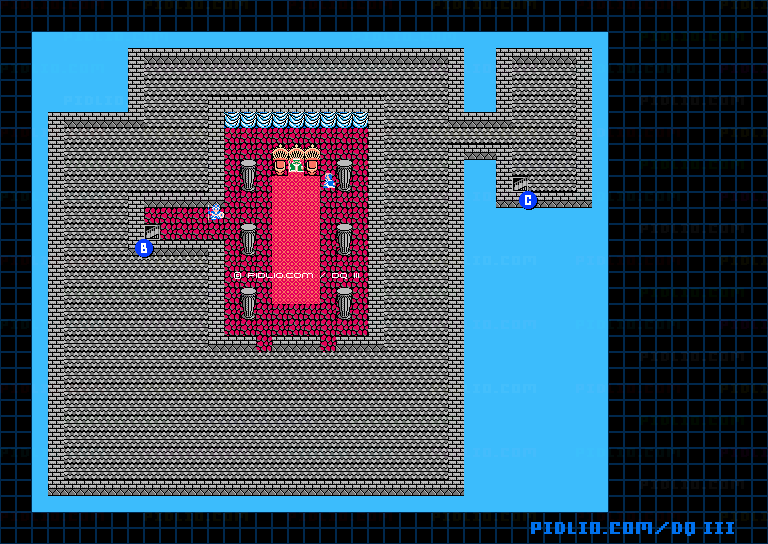 エジンベアの城のマップ画像 / FC版ドラゴンクエストIII攻略 ─ pidlio.com