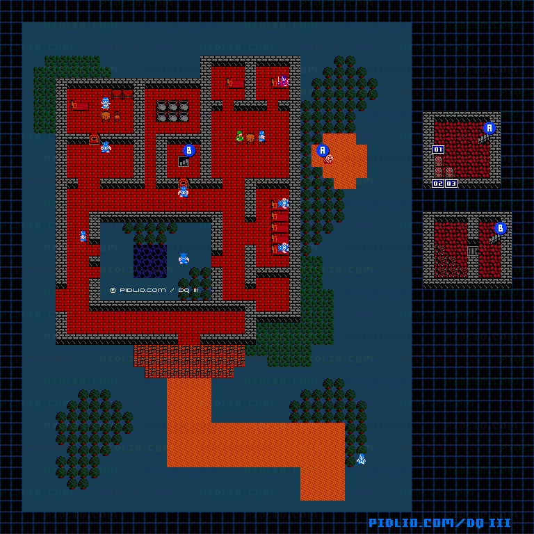 海賊の家のマップ画像 / FC版ドラゴンクエストIII攻略 ─ pidlio.com