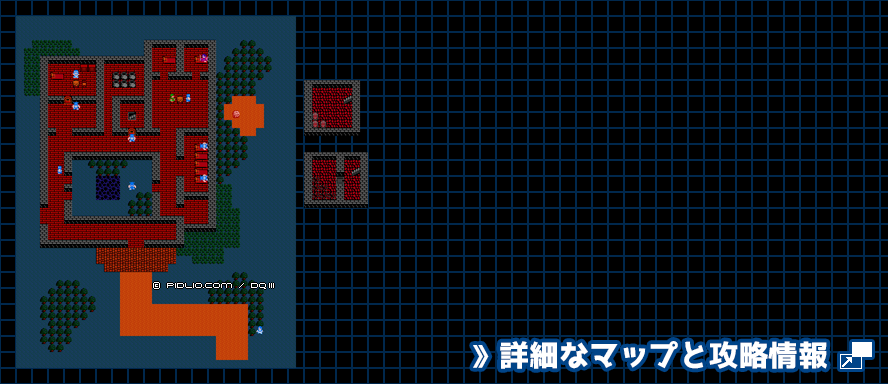 海賊の家の簡易マップ画像 / FC版ドラゴンクエスト3攻略 ─ pidlio.com