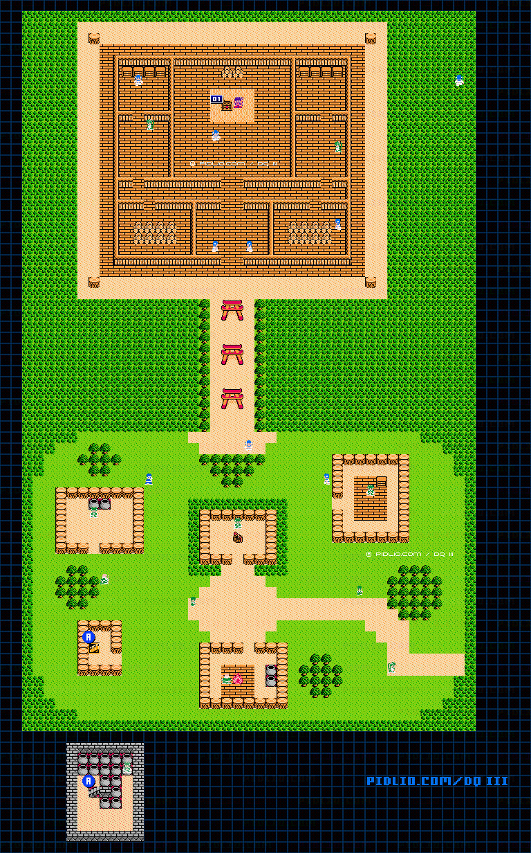 ジパング国のマップ画像 / FC版ドラゴンクエストIII攻略 ─ pidlio.com