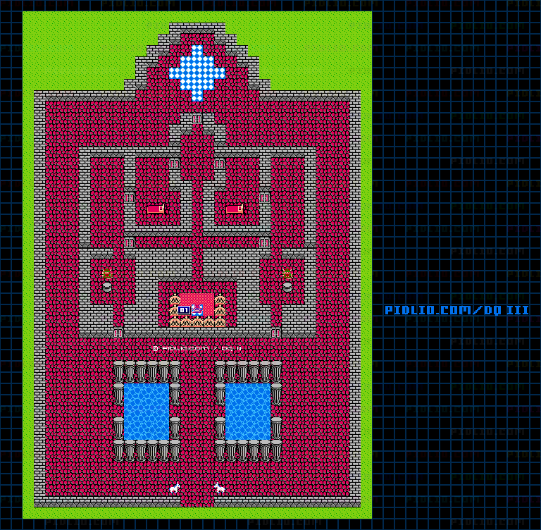 竜の女王の城のマップ画像 / FC版ドラゴンクエストIII攻略 ─ pidlio.com