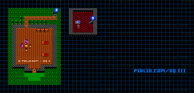 ガライの家のマップ画像 / FC版ドラゴンクエストIII攻略 ─ pidlio.com