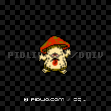 おばけキノコの画像：FC版ドラクエ4の敵・モンスター図鑑 ／ ドラクエ4攻略