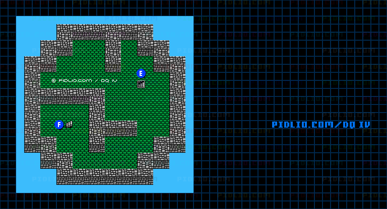 さえずりの塔4Fのマップ画像 ／ FC版ドラゴンクエストIV攻略 ─ pidlio.com
