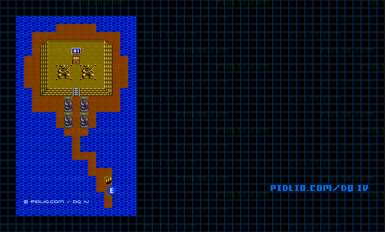 女神像の洞窟B4のマップ画像 ／ FC版ドラゴンクエストIV攻略 ─ pidlio.com