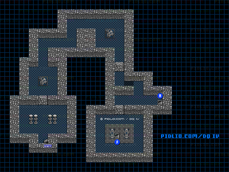 大灯台1Fのマップ画像 ／ FC版ドラゴンクエストIV攻略 ─ pidlio.com