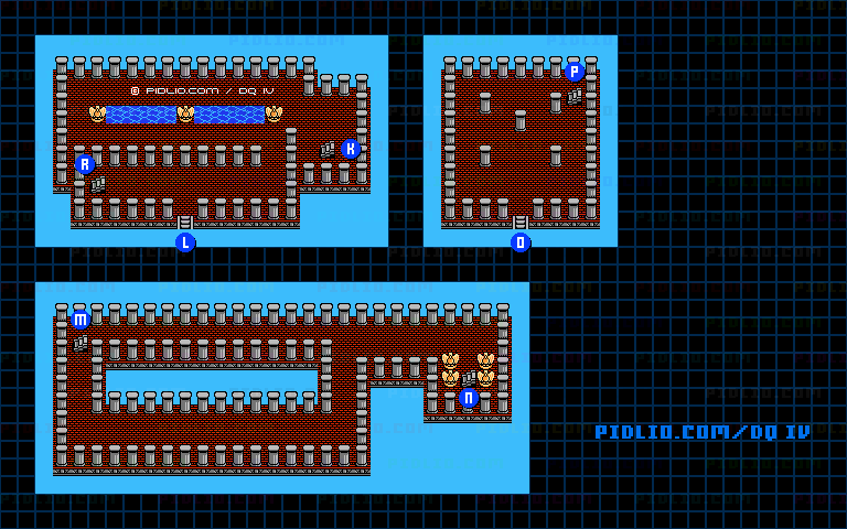 天空への塔・内部3のマップ画像 ／ FC版ドラゴンクエストIV攻略 ─ pidlio.com