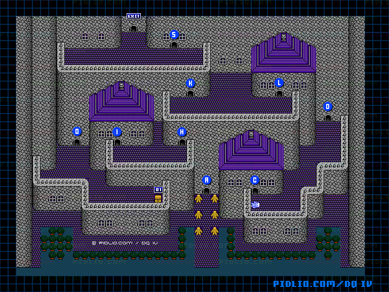 デスキャッスル・外観のマップ画像 ／ FC版ドラゴンクエストIV攻略 ─ pidlio.com