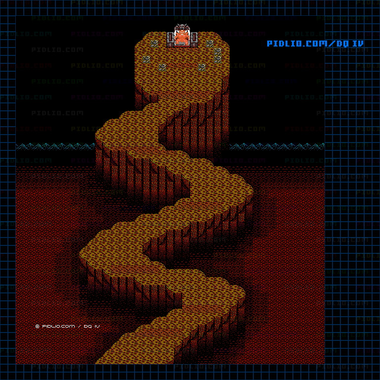 デスマウンテンのマップ画像 ／ FC版ドラゴンクエストIV攻略 ─ pidlio.com