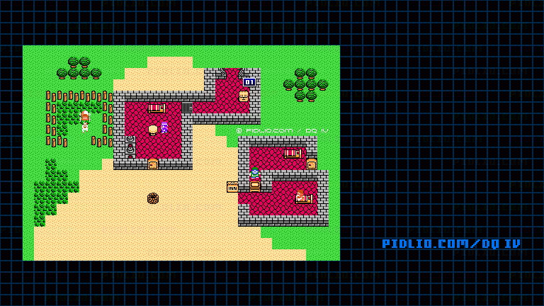 砂漠の宿屋のマップ画像 ／ FC版ドラゴンクエストIV攻略 ─ pidlio.com