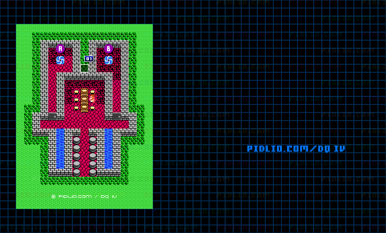 ミントス東の旅の扉のマップ画像 ／ FC版ドラゴンクエストIV攻略 ─ pidlio.com