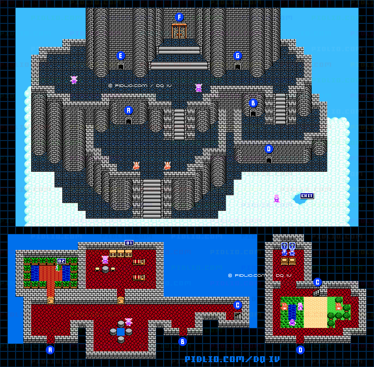 天空城1のマップ画像 / FC版ドラゴンクエストIV攻略 ─ pidlio.com