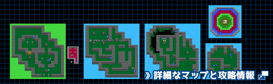 さえずりの塔の簡易マップ画像 ／ FC版ドラゴンクエスト4攻略 ─ pidlio.com