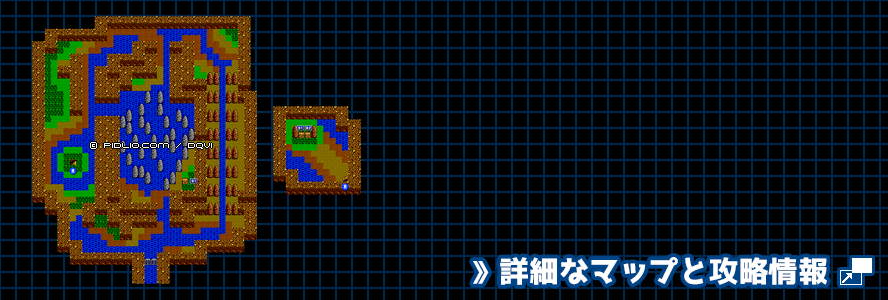 海鳴りのほこらの簡易マップ画像 ／ FC版ドラゴンクエスト4攻略 ─ pidlio.com