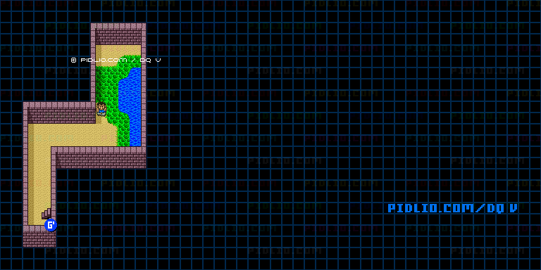デモンズタワーB1のマップ画像 ／ SFC版ドラゴンクエストV攻略 ─ pidlio.com