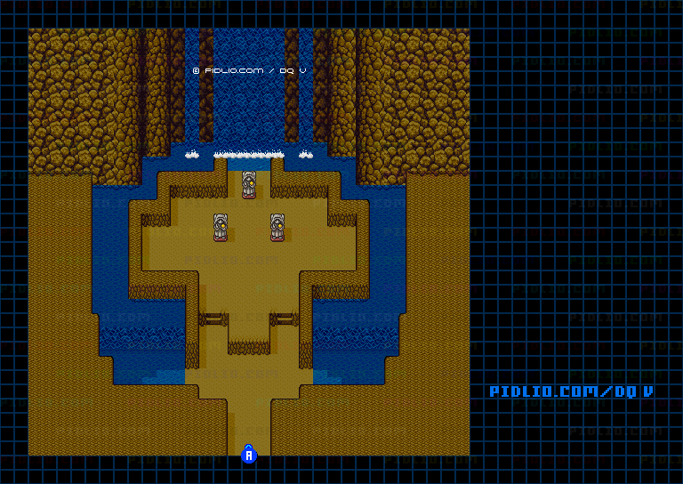 海の神殿・祭壇のマップ画像 ／ SFC版ドラゴンクエストV攻略 ─ pidlio.com