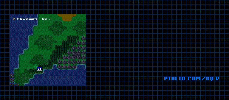 ルラムーン草がある場所のマップ画像 / SFC版ドラゴンクエストV攻略 ─ pidlio.com