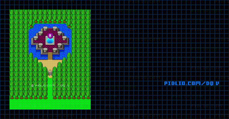 森深きほこらのマップ画像 ／ SFC版ドラゴンクエストV攻略 ─ pidlio.com