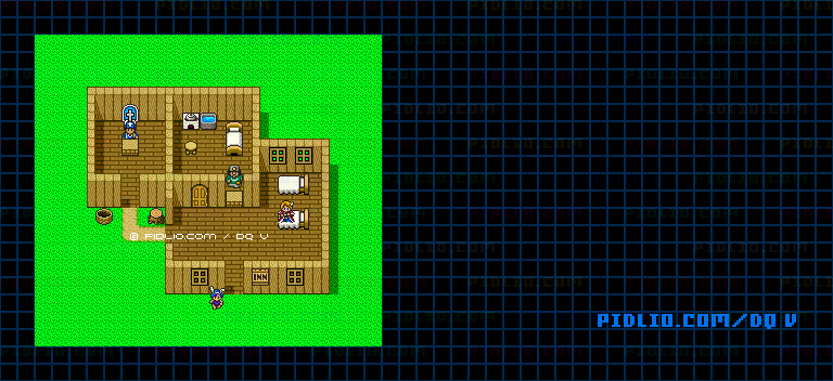 ネッドの宿屋のマップ画像 ／ SFC版ドラゴンクエストV攻略 ─ pidlio.com