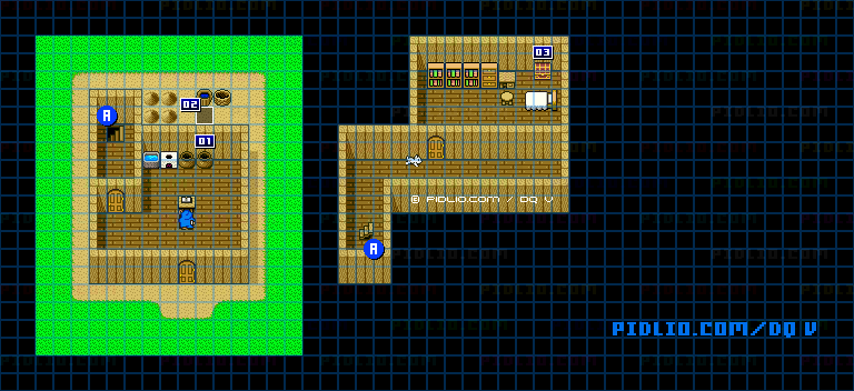 最果てのほこらのマップ画像 ／ SFC版ドラゴンクエストV攻略 ─ pidlio.com