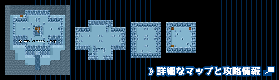 氷の館の簡易マップ画像 / SFC版ドラゴンクエスト5攻略 ─ pidlio.com