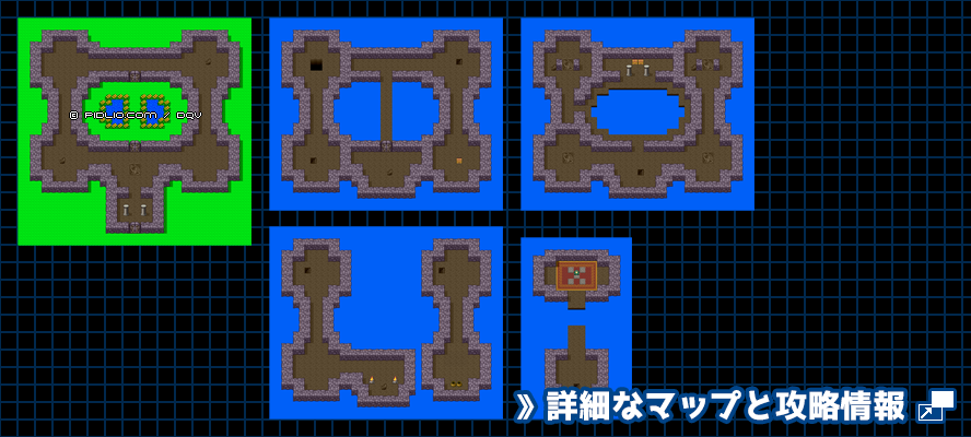 神の塔の簡易マップ画像 / SFC版ドラゴンクエスト5攻略 ─ pidlio.com