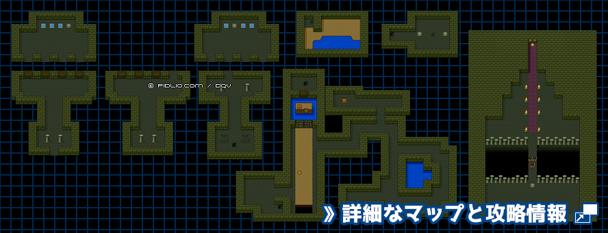試練の洞窟の簡易マップ画像 / SFC版ドラゴンクエスト5攻略 ─ pidlio.com