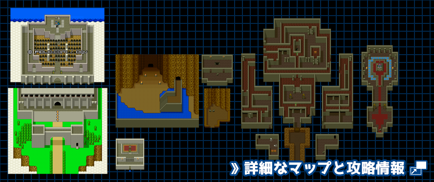 大神殿の簡易マップ画像 / SFC版ドラゴンクエスト5攻略 ─ pidlio.com