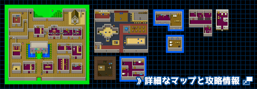 オラクルベリーの町の簡易マップ画像 / SFC版ドラゴンクエスト5攻略 ─ pidlio.com