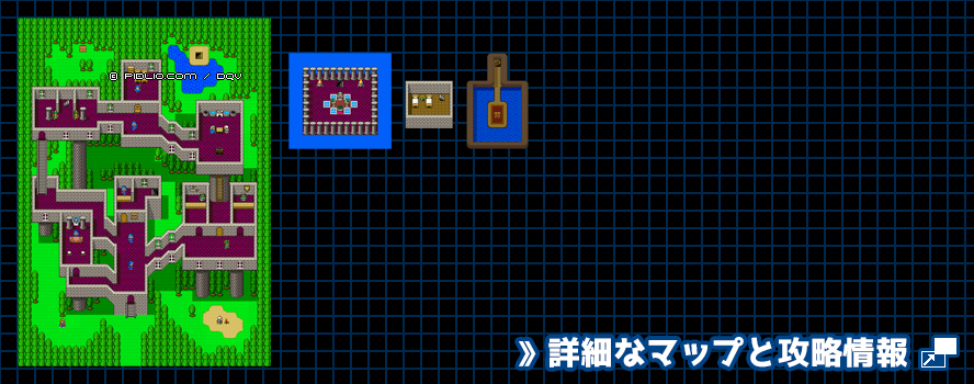 エルヘブンの町の簡易マップ画像 / SFC版ドラゴンクエスト5攻略 ─ pidlio.com