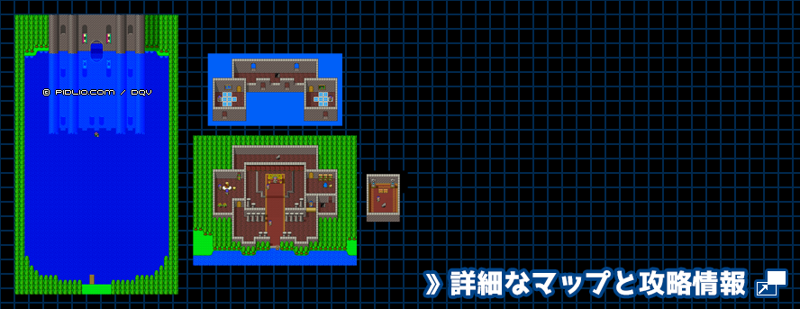 妖精の城の簡易マップ画像 / SFC版ドラゴンクエスト5攻略 ─ pidlio.com