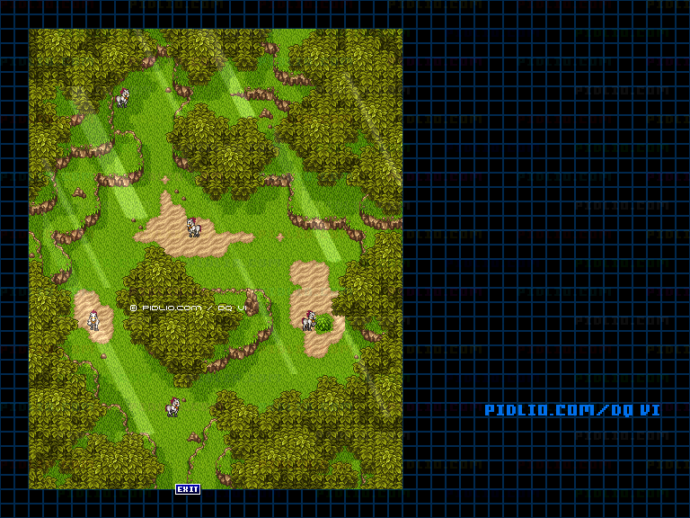 【夢の世界】レイドック西の森のマップ画像 / SFC版ドラゴンクエスト6攻略 ─ pidlio.com