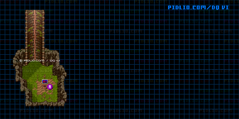 【夢の世界】格闘場西の井戸のマップ画像 ／ SFC版ドラゴンクエスト6攻略 ─ pidlio.com