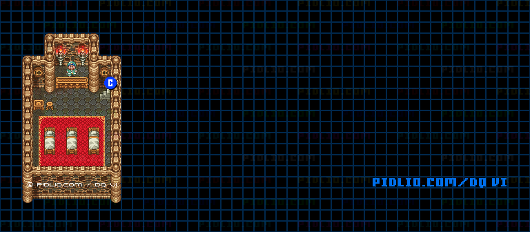 【夢の世界】メダル王の城・地下1階のマップ画像 / SFC版ドラゴンクエスト6攻略 ─ pidlio.com