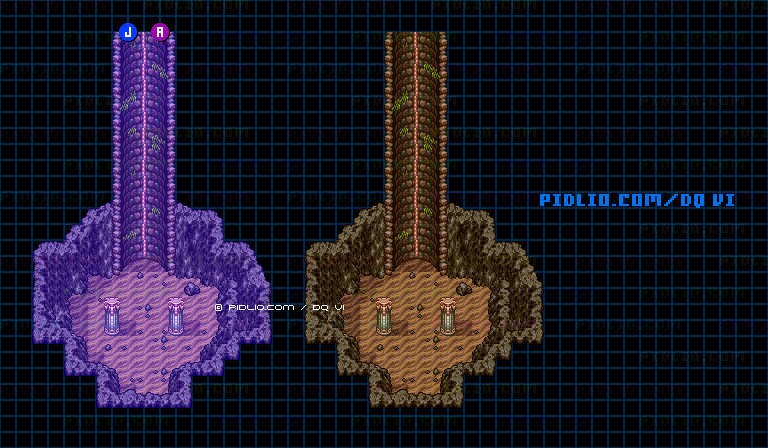 【夢の世界】ゼニスの城・井戸のマップ画像 / SFC版ドラゴンクエスト6攻略 ─ pidlio.com