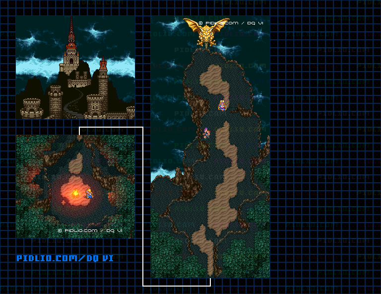 【オープニング】ムドーの島のマップ画像 ／ SFC版ドラゴンクエスト6攻略 ─ pidlio.com