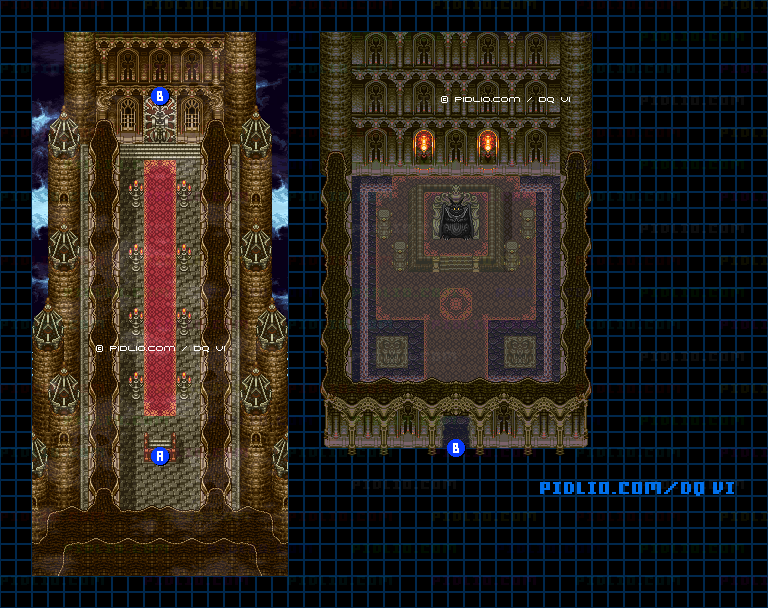 【オープニング】ムドーの城のマップ画像 ／ SFC版ドラゴンクエスト6攻略 ─ pidlio.com