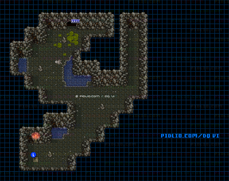 【現実の世界】ムドーの島・6階のマップ画像 ／ SFC版ドラゴンクエスト6攻略 ─ pidlio.com