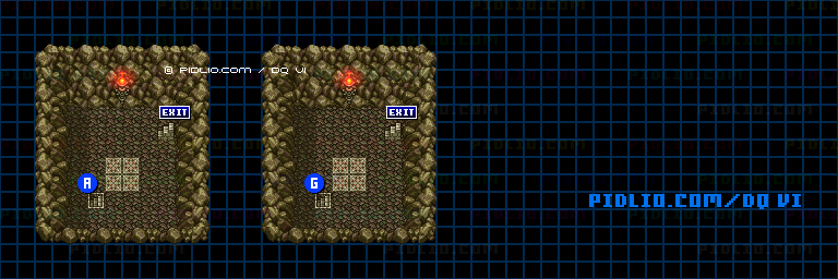 【現実の世界】旅の洞窟・地下1階のマップ画像 ／ SFC版ドラゴンクエスト6攻略 ─ pidlio.com