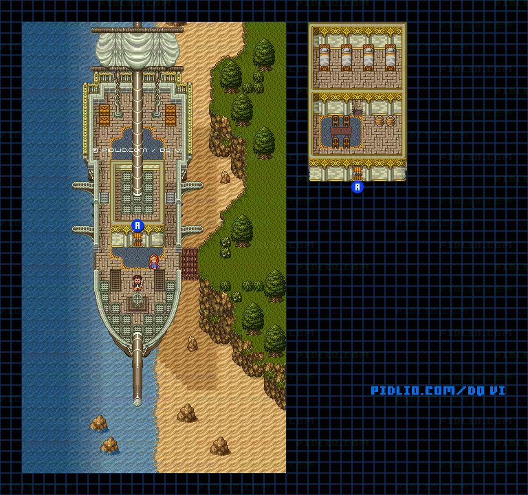 【現実の世界】神の船のマップ画像 / SFC版ドラゴンクエスト6攻略 ─ pidlio.com