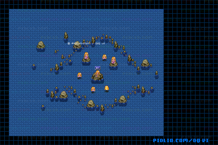 【現実の世界】人魚の集う岩場のマップ画像 / SFC版ドラゴンクエスト6攻略 ─ pidlio.com